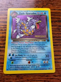Dark Gyarados 8/82 Holo Team Rocket Prerelease Promo Pokemon Card - MP - Image 1