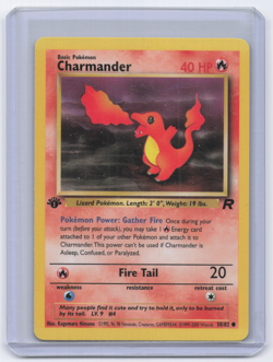 2000 Pokemon Team Rocket Charmander 1st Edition #50/82 Common - Image 1