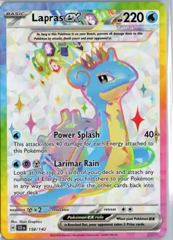 Lapras ex - 158/142 - Holo Rare - Scarlet & Violet - Tera Type - Pokemon Card NM - Image 1