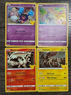 POKEMON RARE HOLO RESHIRAM 002/025 ZEKROM 101/02 COSMOG 013/025 XERNEAS 012/025 - Image 1