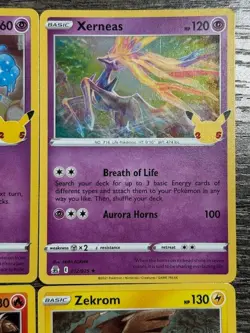POKEMON RARE HOLO RESHIRAM 002/025 ZEKROM 101/02 COSMOG 013/025 XERNEAS 012/025 - Image 3