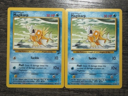 POKEMON CARD X2 MAGIKARP 35/102 BASE SET + MAGIKARP 50/130 BASE SET 2 LP - Image 1