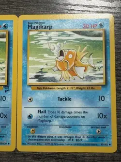 POKEMON CARD X2 MAGIKARP 35/102 BASE SET + MAGIKARP 50/130 BASE SET 2 LP - Image 3