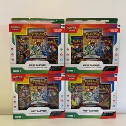 4 - Pokemon TCG First Partner Illustration Collection Series 1 Box Lot Rare Find - Image 1