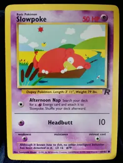 Pokemon TCG Slowpoke 62/82 Team Rocket English NM - Image 1