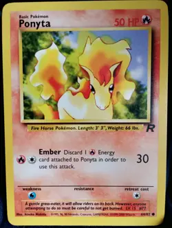 Pokemon TCG Ponyta 64/82 Team Rocket English NM - Image 1