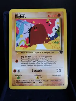 Pokemon TCG Diglett 52/82 Team Rocket English Near Mint - Image 1