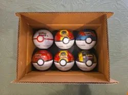 6 Pokemon TCG Pokeball Tins, 18 Booster Packs Factory Sealed from Costco - Image 1