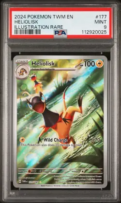 PSA 9 Mint Heliolisk 177/167 Illustration Rare Full Art Pokemon SV06 TWM - Image 1