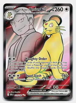 TEAM ROCKET'S PERSIAN EX DESTINED RIVALS 219/182 NM ULTRA RARE POKEMON - Image 2