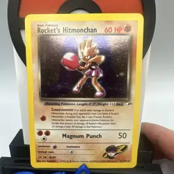 Pokemon TCG Rocket's Hitmonchan Gym Heroes Holo Rare 11/132 Swirl! 🌀 - Image 1