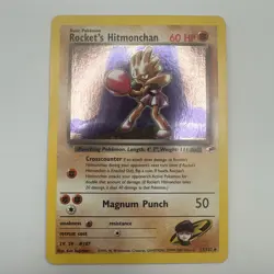 Pokemon TCG Rocket's Hitmonchan Gym Heroes Holo Rare 11/132 Swirl! 🌀 - Image 3
