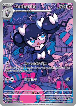 Pokemon Gothorita 125/086 Illustration Rare Scarlet & Violet White Flare NM/M - Image 1