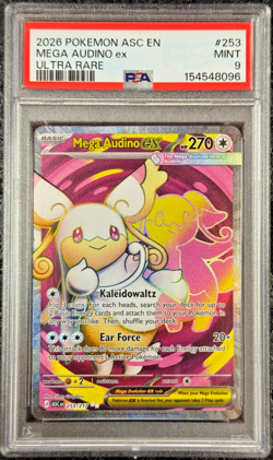 2026 POKEMON ASCENDED HEROES EN MEGA AUDINO ex ULTRA RARE #253 💎 PSA 9 - Image 1