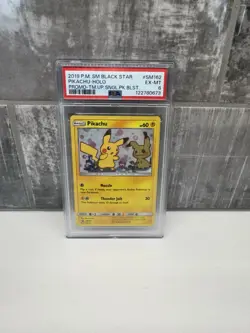 2019 POKEMON SM BLACK STAR PROMO TEAM UP SINGLE PACK BLISTERS PIKACHU-HOLO PSA 6 - Image 1