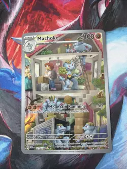 Pokemon TCG Machoke Scarlet & Violet 151 Illustration Rare 177/165 NM Condition - Image 1