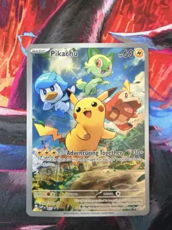 Pokemon TCG Pikachu SVP 027 Paldea Evolved Black Star Promo - Image 1