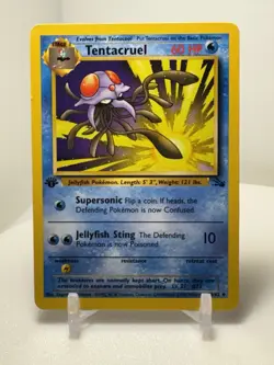 Tentacruel LP 44/62 1st Edition Fossil Pokemon TCG - Image 1
