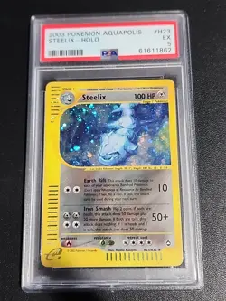 2003 Pokemon Aquapolis Steelix Holo H23/H32 PSA 5 - Image 1