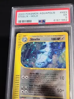 2003 Pokemon Aquapolis Steelix Holo H23/H32 PSA 5 - Image 2
