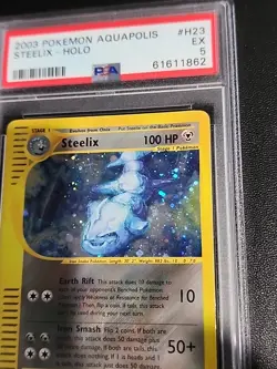 2003 Pokemon Aquapolis Steelix Holo H23/H32 PSA 5 - Image 3