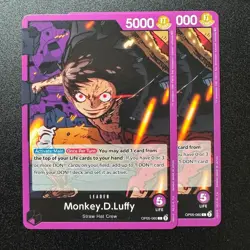 2x Monkey.D.Luffy OP05-060 Leader Awakening of the New Era One Piece TCG NM - Image 1