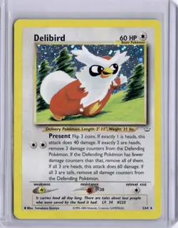 Delibird 2000 Neo Revelation #5/64 Pokemon Holo Foil Rare Card - Image 1