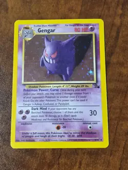 Pokemon TCG Gengar Fossil 5/62 Unlimited Holo Rare - Image 1