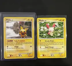 Pokemon TCG Yuka Morii Pichu 93/123 and Plusle 76/147 - Image 1