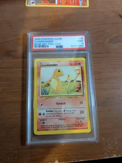 1999 Pokemon TCG Charmander 046/102 Base Set Regular PSA 9 - Image 1
