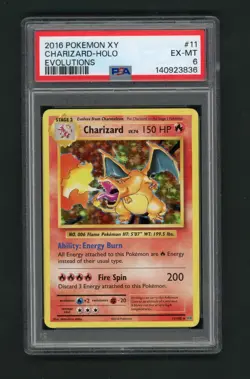 2016 POKEMON XY EVOLUTIONS #11 CHARIZARD - HOLO PSA 6 - Image 1