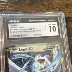 Pokemon Lugia ex Prismatic Evolutions 082/131 CGC 10 2025 - STAMPED!!!! - Image 3