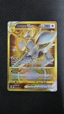 Arceus VSTAR 184/172 SWSH Brilliant Stars Secret Rare Pokemon Gold - Image 1