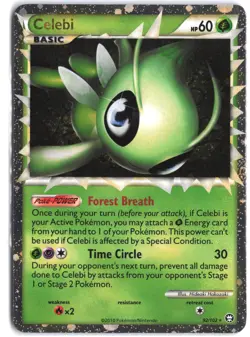 Celebi 92/102 Prime Rare HGSS Triumphant Pokemon - Image 1