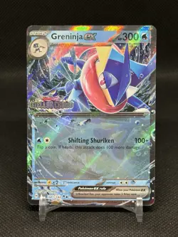 Pokemon TCG Stellar Crown Stamped Greninja EX 041/142 Double Rare - Image 1