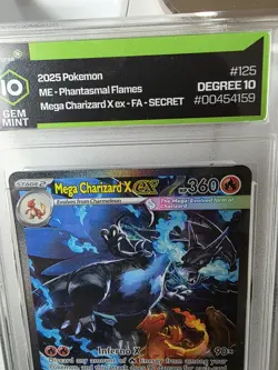 Mega Charizard X ex 125/094 Phantasmal Flames Holo Degree 10 Pokemon - Image 2