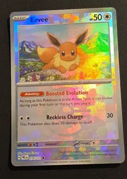 Eevee (Master Ball) 074/131 Common Prismatic Evolutions Pokemon Near Mint - Image 1