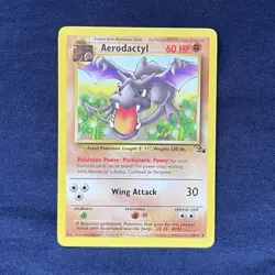 Pokemon TCG Aerodactyl 16/62 Fossil Non Holo Rare Jungle Unlimited English LP+ - Image 1