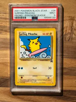 Pokemon Black Star Surfing Pikachu Pokemon League Promo PSA 9 PSA # 68566120 - Image 1