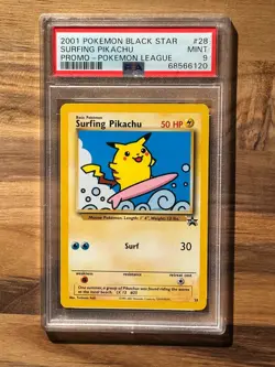 Pokemon Black Star Surfing Pikachu Pokemon League Promo PSA 9 PSA # 68566120 - Image 2