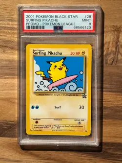 Pokemon Black Star Surfing Pikachu Pokemon League Promo PSA 9 PSA # 68566120 - Image 3