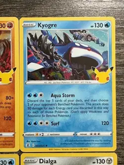 POKEMON RARE HOLO KYOGRE 003/025 DIALGA 020/025 PALKIA 004/025 GROUDON 017/025 - Image 3