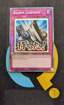RA05-EN124 Solemn Judgment Variant Art Starlight Rare 1st Ed YuGiOh - Image 1