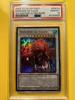 YuGiOh BARONNE DE FLEUR #RA01-EN034🔥PSA 10 GEM MT🔥1st EDITION-2023 ULTRA RARE - Image 1