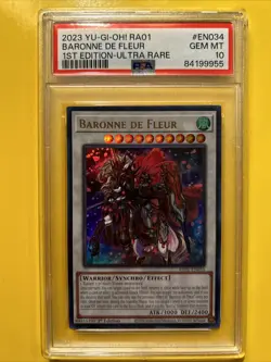 YuGiOh BARONNE DE FLEUR #RA01-EN034🔥PSA 10 GEM MT🔥1st EDITION-2023 ULTRA RARE - Image 3