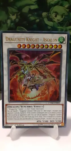 Dragunity Knight - Ascalon ULTRA RARE 1st Ed VLP CYHO-EN033 - Image 1