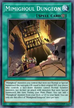 YUGIOH MP25-EN097 Mimighoul Dungeon Prismatic Secret Rare 1st Edition NM - Image 1