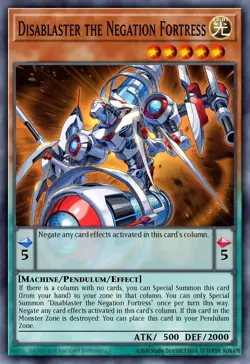 YUGIOH MP25-EN084 Disablaster the Negation Fortress Prismatic Secret Rare 1st Ed - Image 1