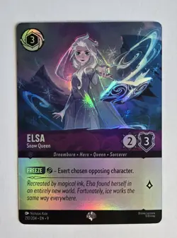 Disney Lorcana TCG Fabled Elsa Snow Queen Epic Foil #210/204 - Image 1