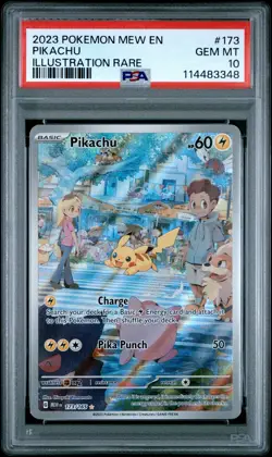 2023 POKEMON MEW EN-151 ILLUSTRATION RARE #173 PIKACHU PSA 10 - Image 1